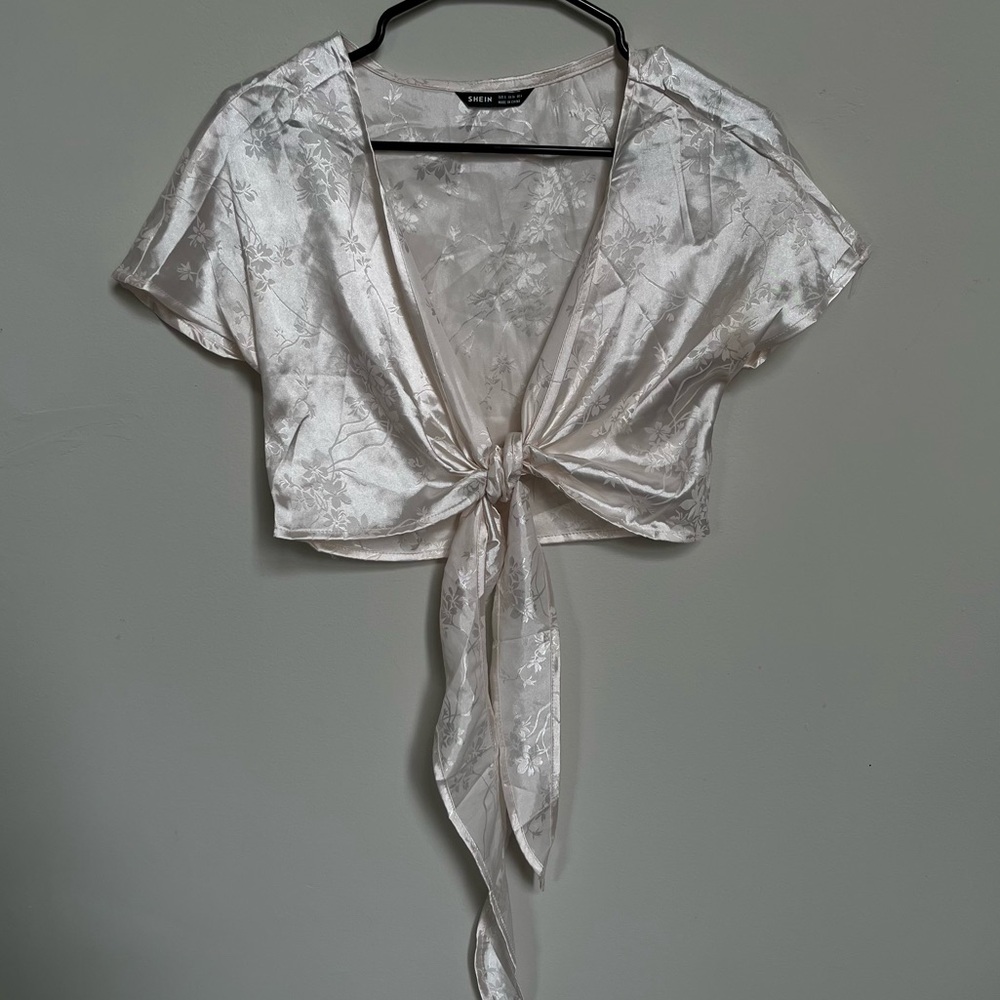 Satin Cropped Blouse
